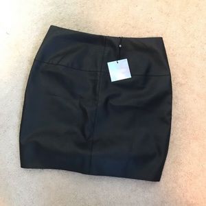 Faux leather mini skirt